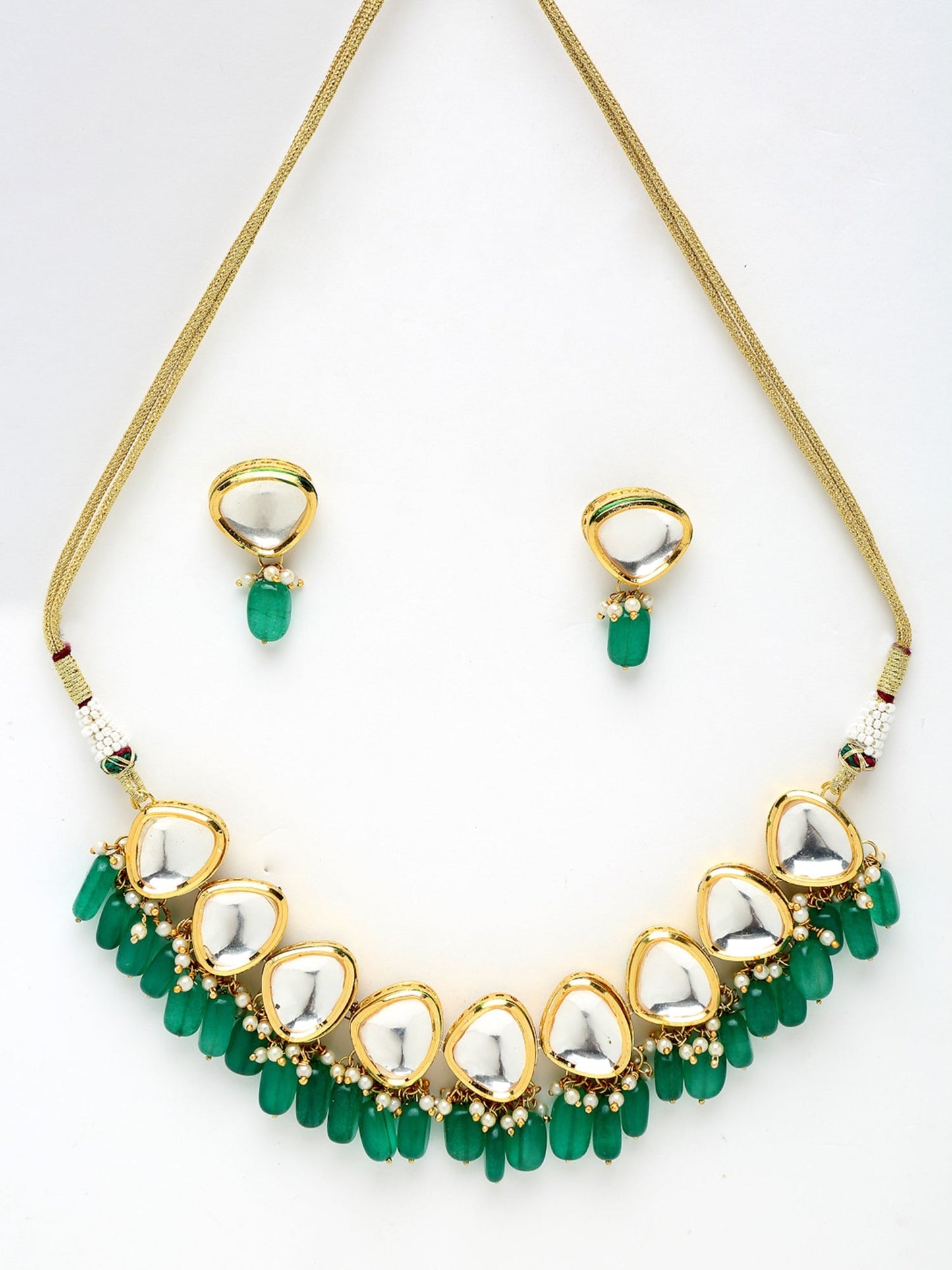 Kundan Choker With Studs - Ruby Raang | Swadesiicart