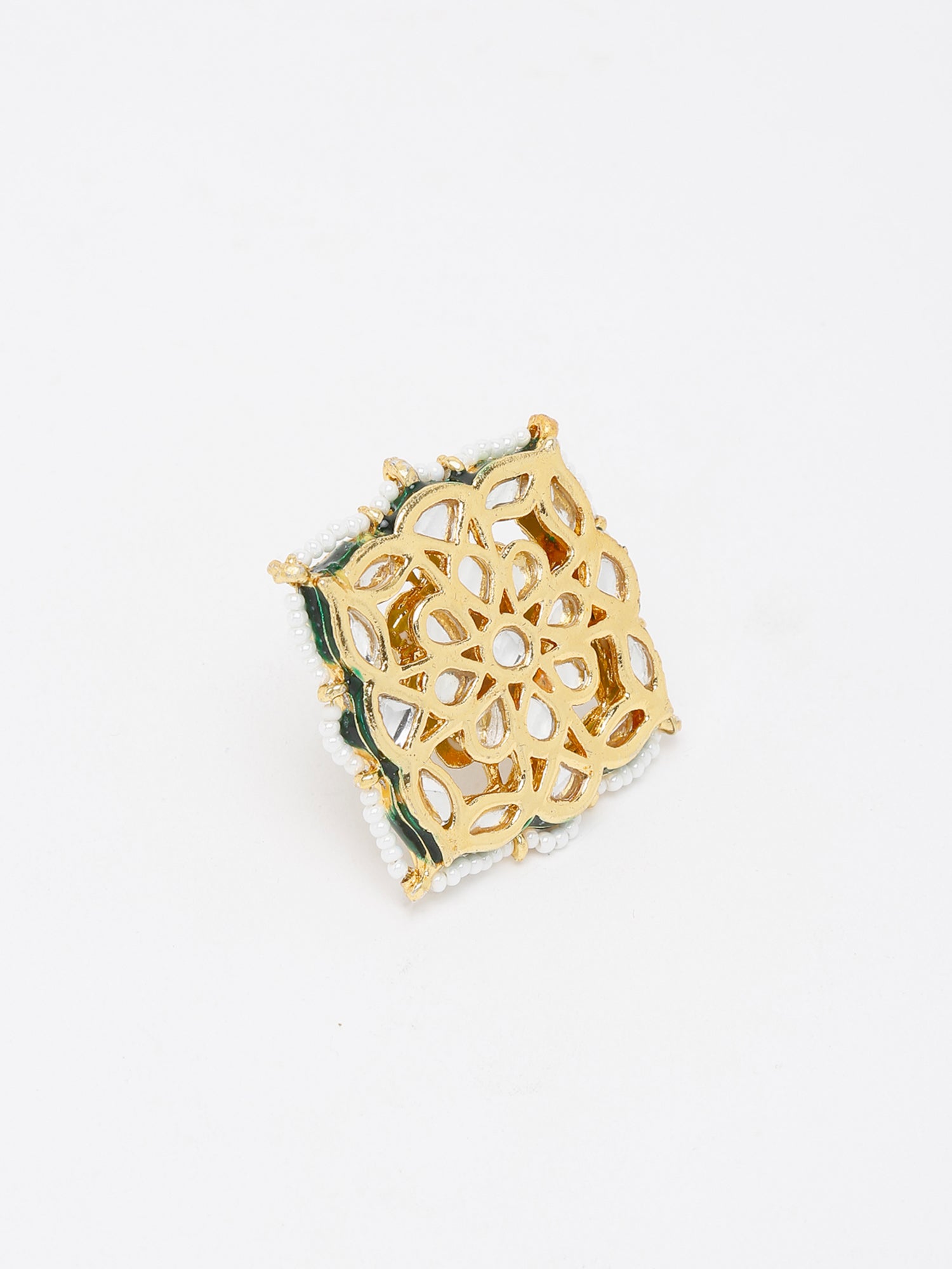 Kundan Cocktail Ring - Ruby Raang | Swadesiicart