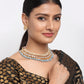 Stone Kundan Choker With Studs - Ruby Raang | Swadesiicart