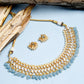 Stone Kundan Choker With Studs - Ruby Raang | Swadesiicart