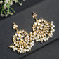 Kundan & Pearl Earrings - Ruby Raang | Swadesiicart