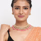 Stone Kundan Choker With Studs - Ruby Raang | Swadesiicart