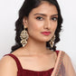 Kundan & Pearl Earrings - Ruby Raang | Swadesiicart