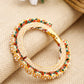 Pearl Embellished Bangle - Ruby Raang - Swadesiicart