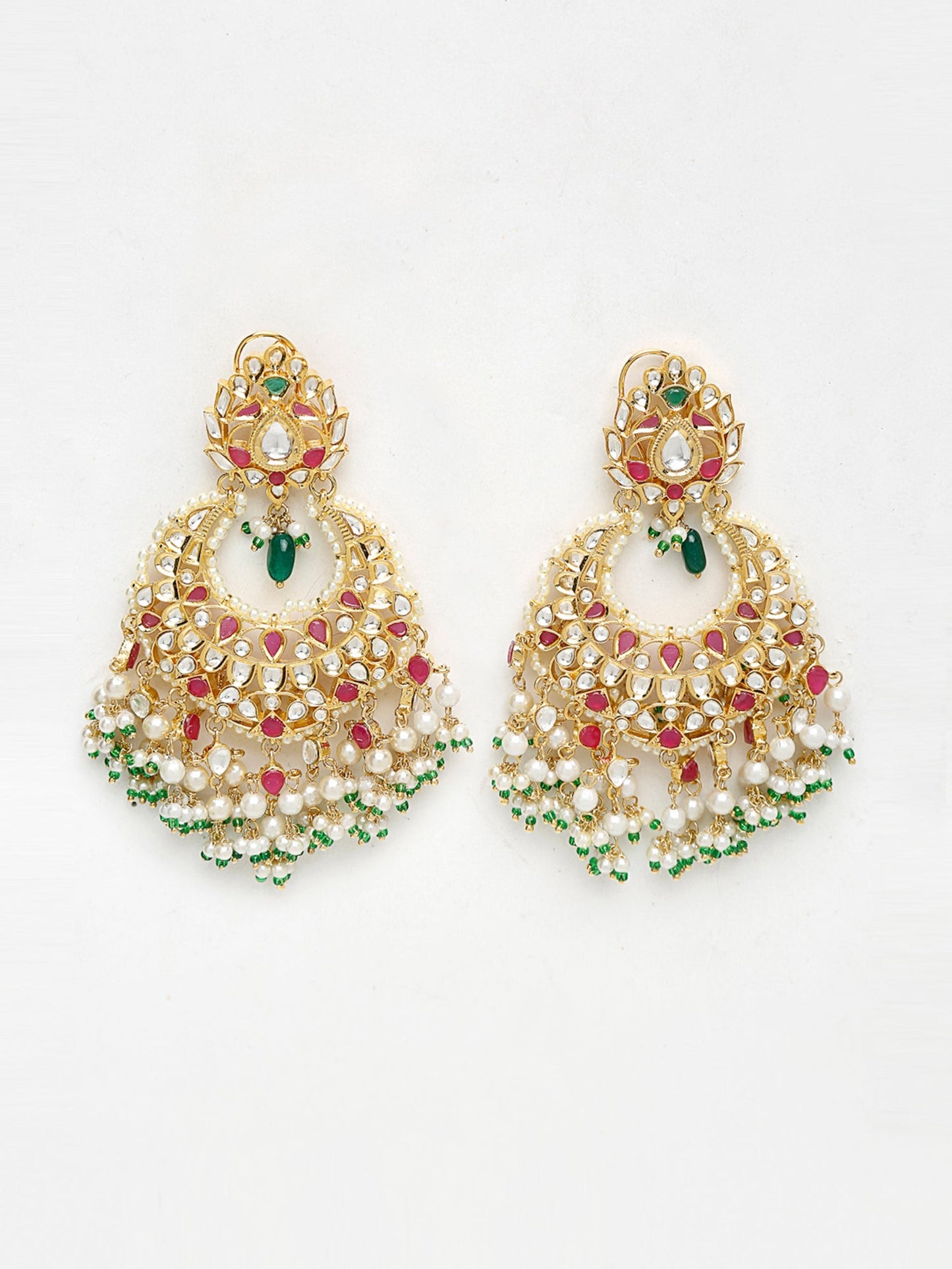 Kundan Multi Stone Earrings - Ruby Raang | Swadesiicart