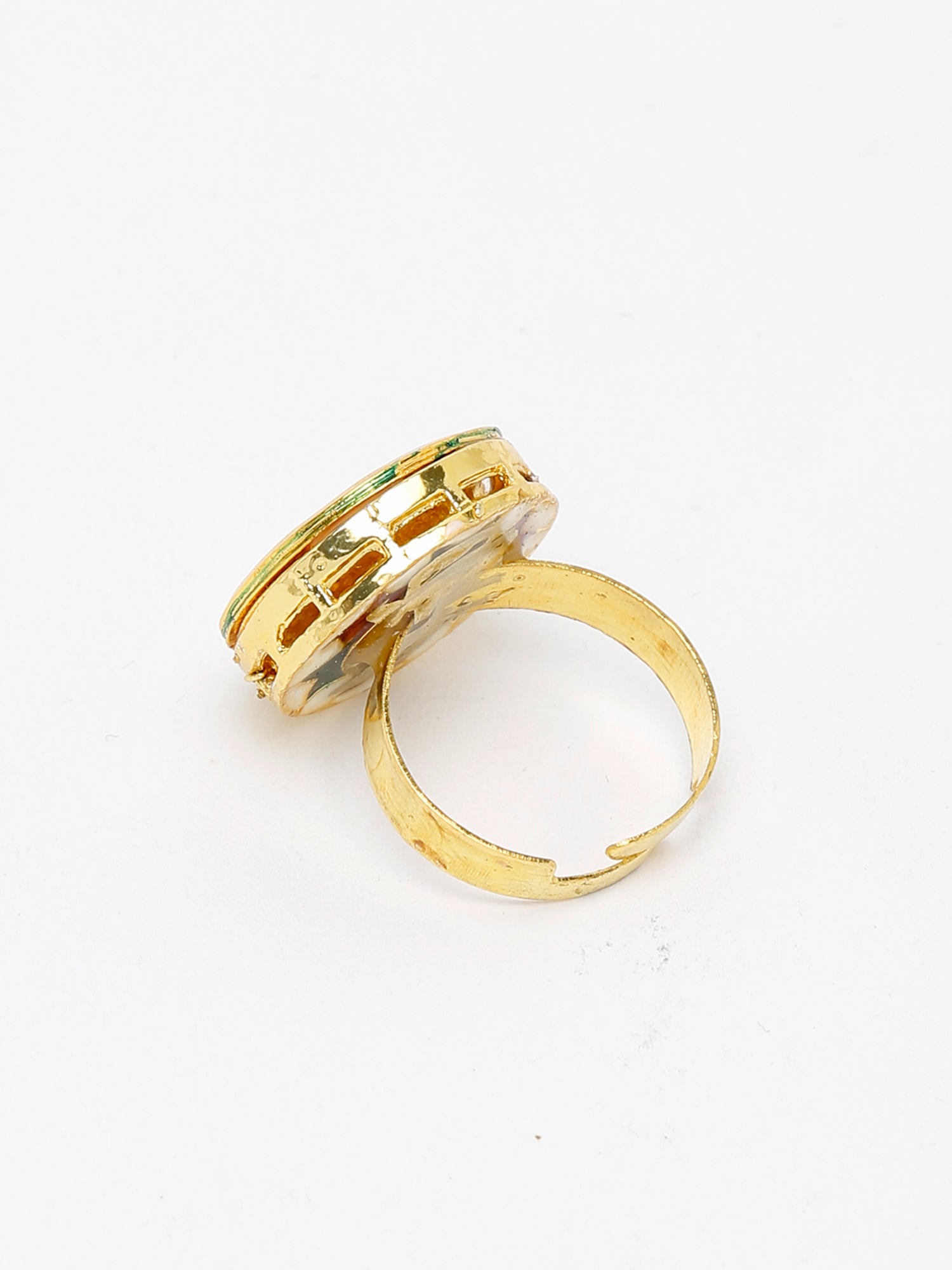 Kundan Ring - Ruby Raang | Swadesiicart