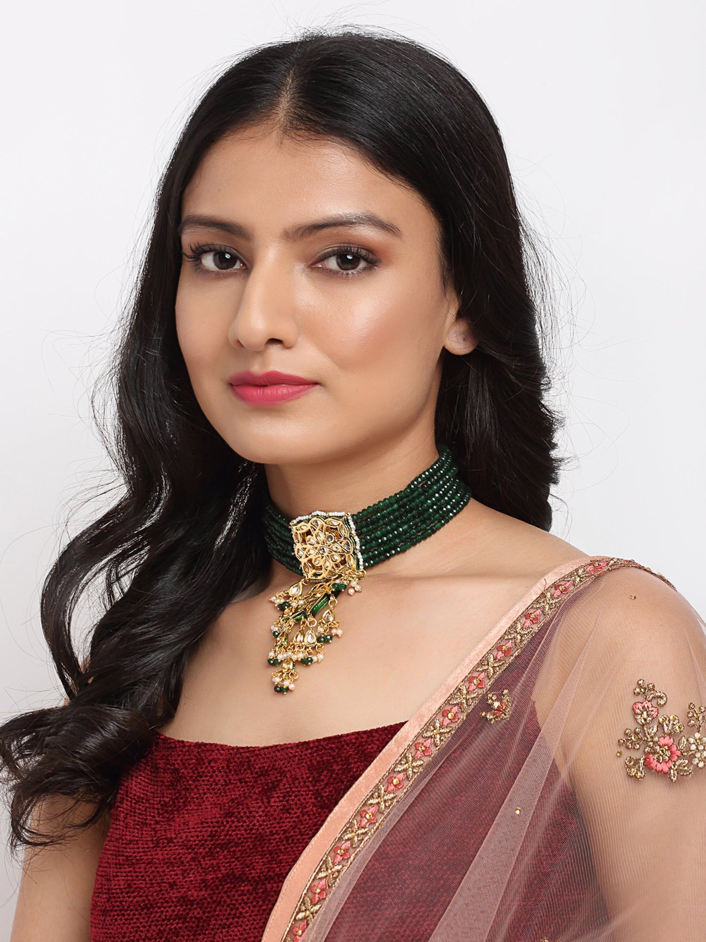 Stone Kundan Choker - Ruby Raang | Swadesiicart