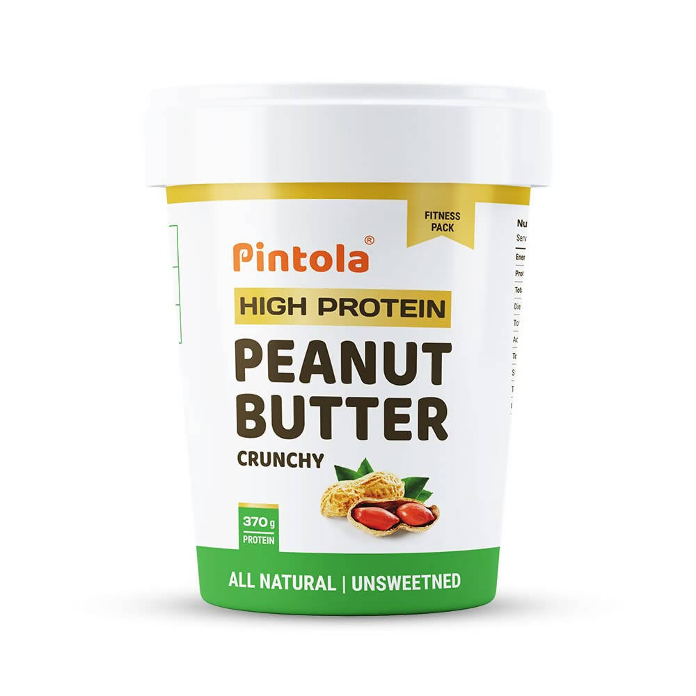 Pintola High Protein Natural Crunchy Peanut Butter - Swadesiicart