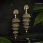 Mominos Fashion Johar Kamal Peacock Design Golden Colour Earrings - Swadesiicart
