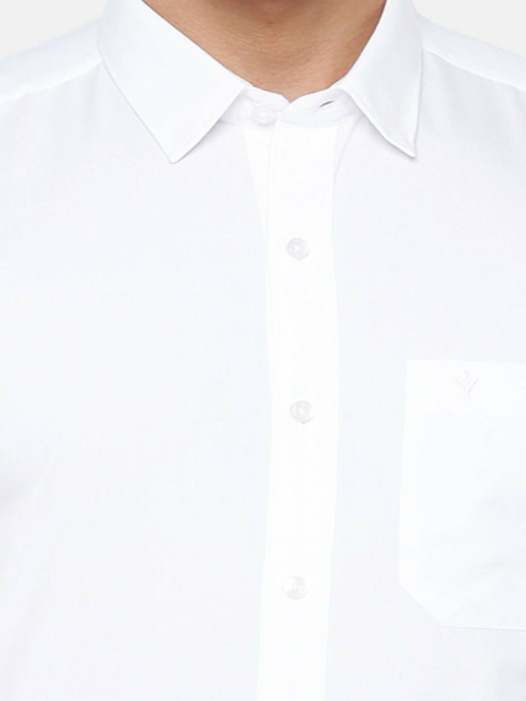 Ramraj Cotton Mens Half Sleeve Formal 100 % Cotton White Shirt | Swadesiicart