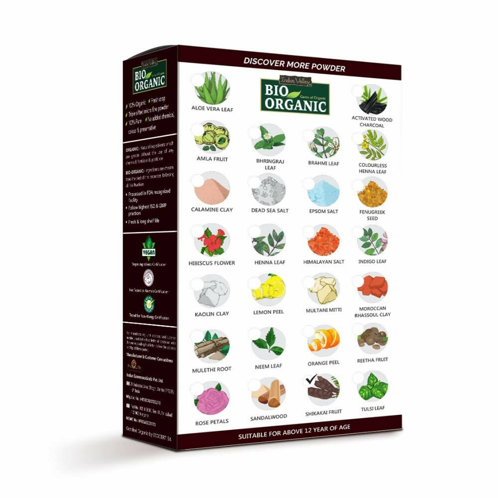 Indus Valley Bio Organic Shikakai Fruit Powder - Swadesiicart