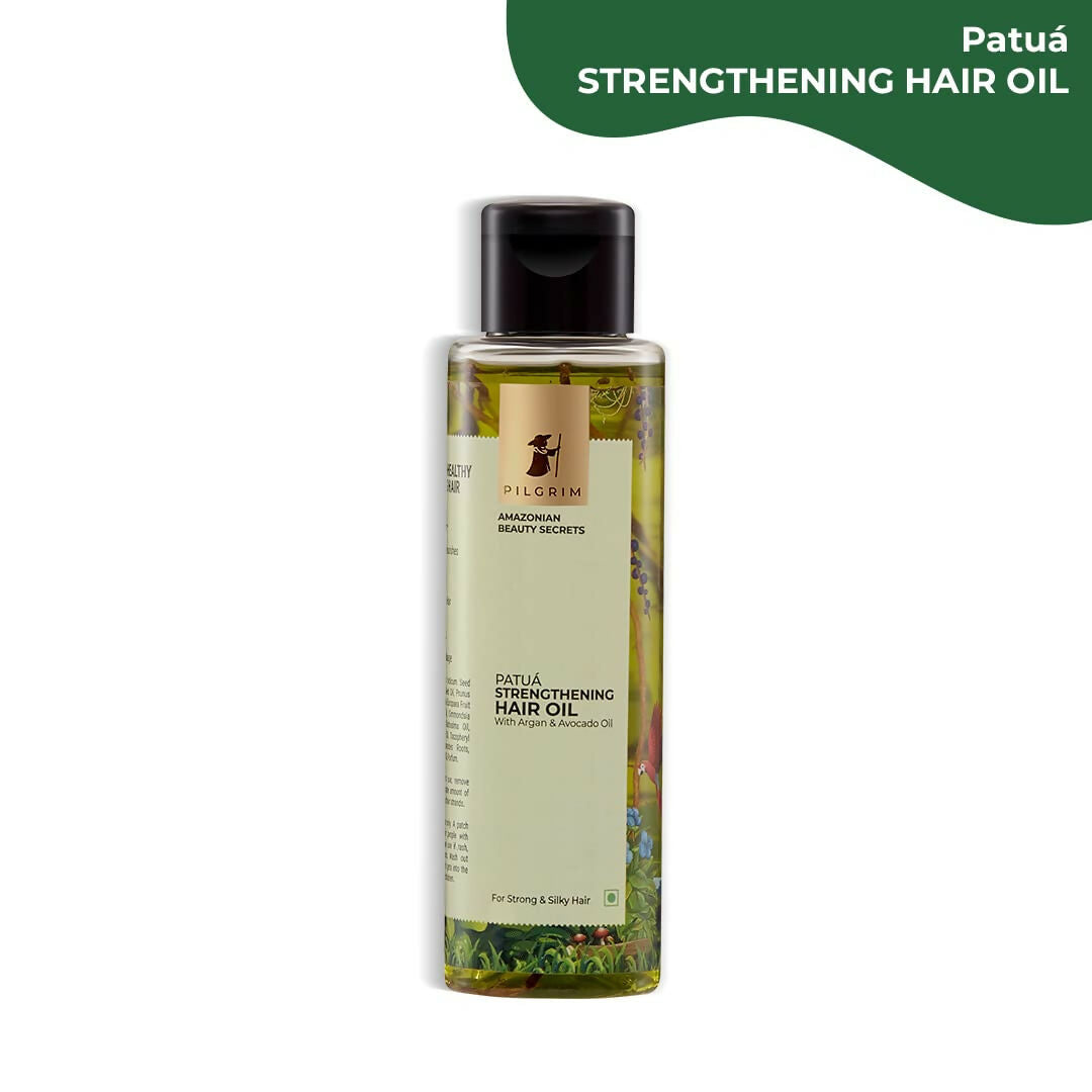Pilgrim Amazonian Patua Strengthening Hair Oil With Argan & Avocado Oil For Strong & Silky Hair - Swadesiicart