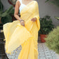 Very Much Indian Mastaani - Pure Mul Cotton Handloom Saree - Fresh Yellow | Swadesiicart