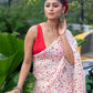 Very Much Indian Mastaani - Pure Mul Cotton Handloom Saree with Beautiful Heart Prints - Red | Swadesiicart
