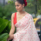 Very Much Indian Mastaani - Pure Mul Cotton Handloom Saree with Beautiful Heart Prints - Red | Swadesiicart