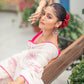 Very Much Indian Mastaani - Pure Mul Cotton Handloom Saree with Beautiful Rose Prints - Pink | Swadesiicart