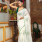 Very Much Indian Mastaani - Pure Mul Cotton Handloom Saree with Beautiful Rose Prints - Green | Swadesiicart