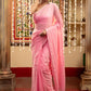 Very Much Indian Mastaani - Pure Mul Cotton Handloom Saree - Soft Pink | Swadesiicart