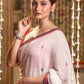 Very Much Indian Mastaani - Pure Mul Jamdhani Cotton Handloom Saree with Beautiful Heart Weaves - Red | Swadesiicart