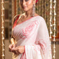 Very Much Indian Mastaani - Pure Mul Cotton Handloom Saree with Beautiful Rose Prints - Red | Swadesiicart