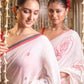 Very Much Indian Mastaani - Pure Mul Cotton Handloom Saree with Beautiful Rose Prints - Red | Swadesiicart