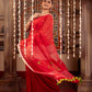 Very Much Indian Mastaani - Pure Mul Jamdhani Cotton Handloom Saree with Beautiful Diamond Weaves - Red | Swadesiicart