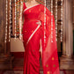 Very Much Indian Mastaani - Pure Mul Jamdhani Cotton Handloom Saree with Beautiful Diamond Weaves - Red | Swadesiicart