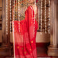 Very Much Indian Mastaani - Pure Mul Jamdhani Cotton Handloom Saree with Beautiful Diamond Weaves - Red | Swadesiicart