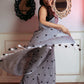 Very Much Indian Mastaani - Pure Mul Jamdhani Cotton Handloom Saree with Beautiful Heart Weaves - Grey | Swadesiicart