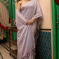 Very Much Indian Mastaani - Pure Mul Cotton Handloom Saree - Lilac | Swadesiicart