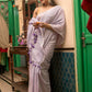Very Much Indian Mastaani - Pure Mul Cotton Handloom Saree - Lilac | Swadesiicart