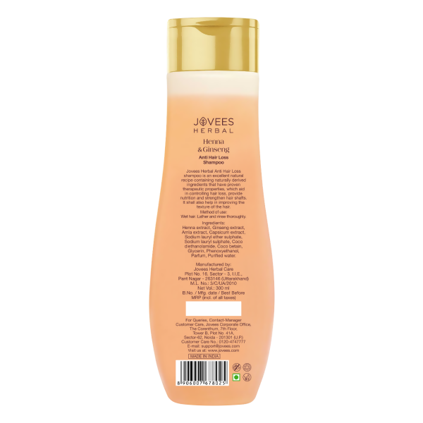 Jovees Henna & Ginseng Anti Hair Loss Shampoo - Swadesiicart