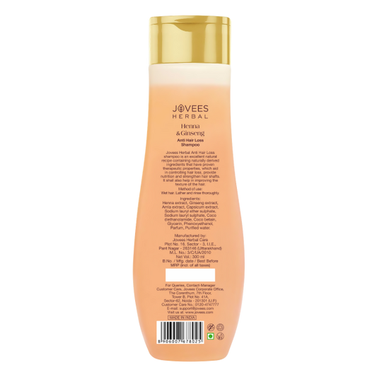 Jovees Henna & Ginseng Anti Hair Loss Shampoo - Swadesiicart