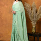 Very Much Indian Designer Mul Cotton Handloom Saree with Sequins - Sea Green | Swadesiicart