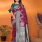Joban Fashion Banarasi Purple Woven Soft Silk Saree | Swadesiicart