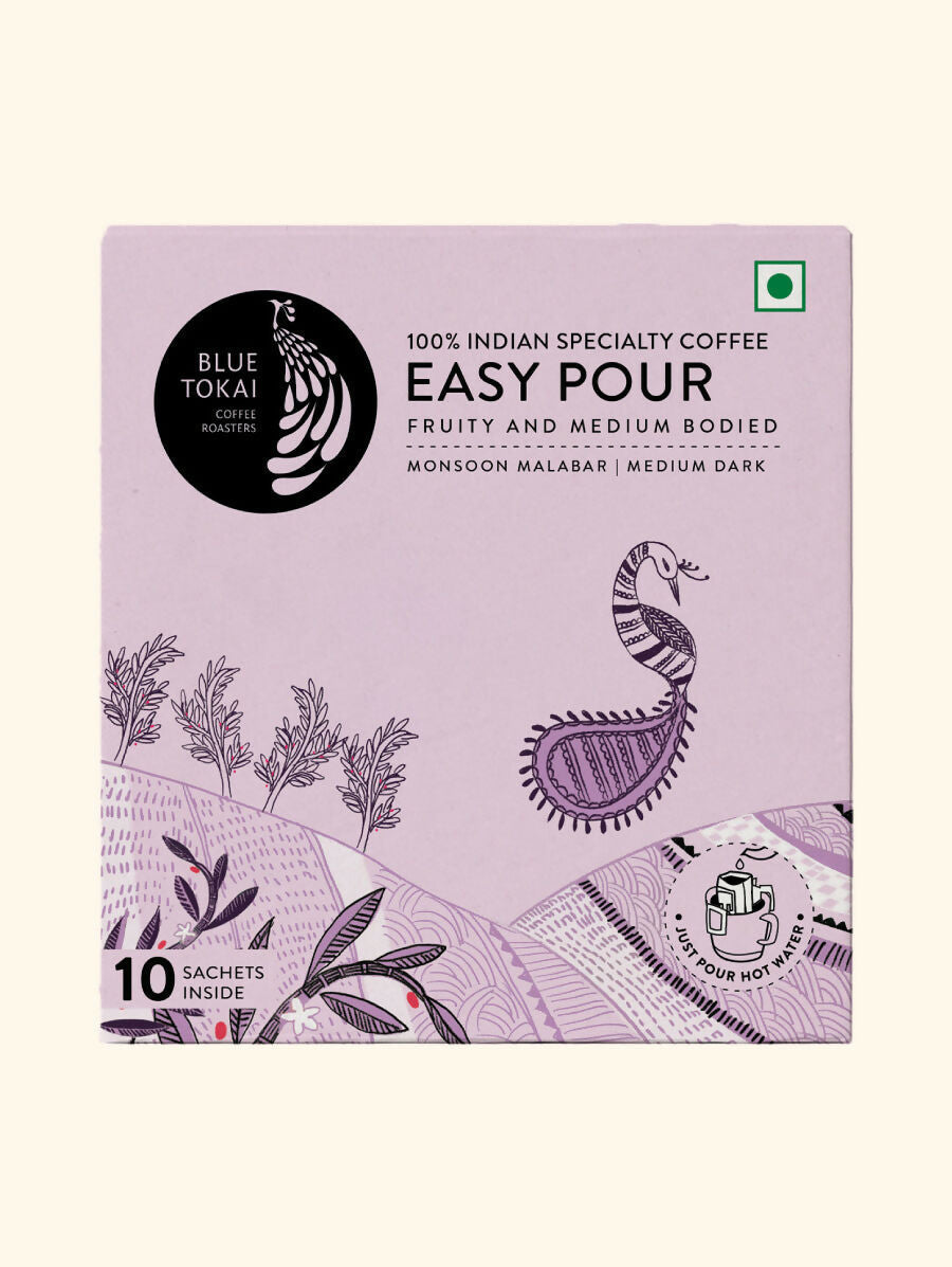 Blue Tokai Monsoon Malabar Medium-Dark Roast Easy Pour Sachets - Swadesiicart