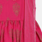 Ahalyaa Pink Rayon Printed Kids Kurta Sharara Set For Girls | Swadesiicart