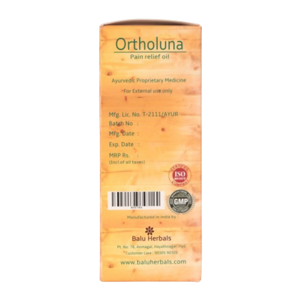 Balu Herbals Ortholuna Oil - Swadesiicart