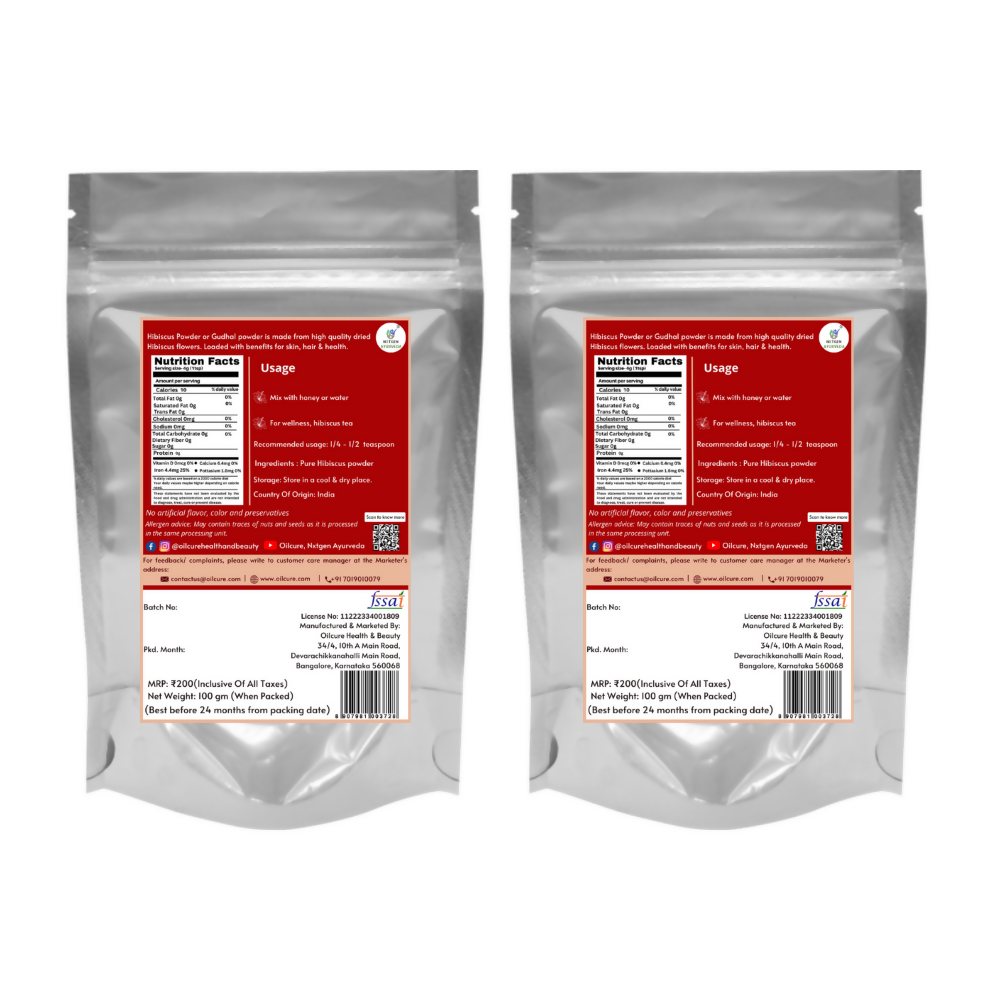 Nxtgen Ayurveda Hibiscus Powder - Swadesiicart