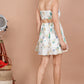 House of RP Women's Off-White Rayon Graphic Printed Short Dress - Swadesiicart
