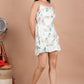 House of RP Women's Off-White Rayon Graphic Printed Short Dress - Swadesiicart