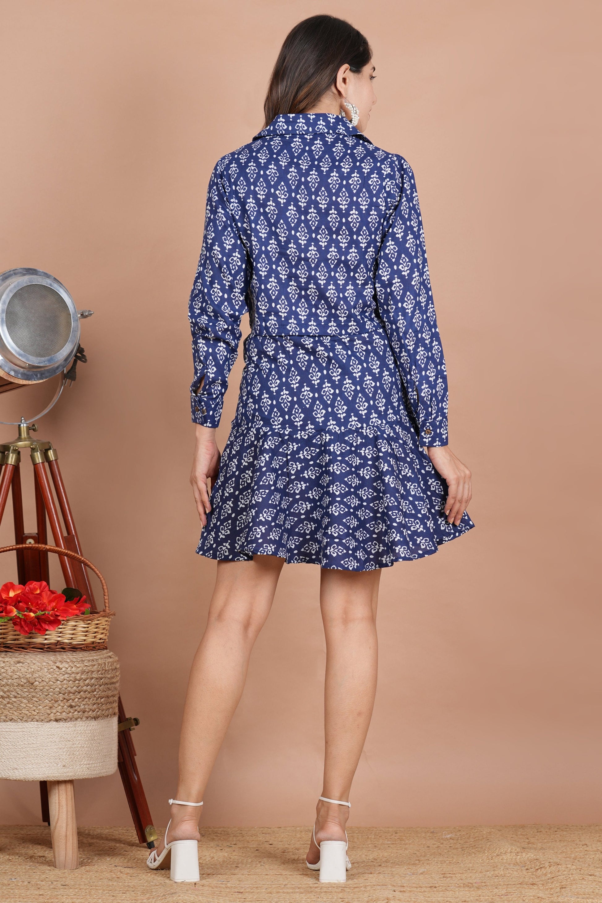 House of RP Women Indigo Cotton Print Co-Ords Sets - Swadesiicart