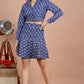 House of RP Women Indigo Cotton Print Co-Ords Sets - Swadesiicart