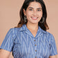 House of RP Women Indigo Cotton Zig-Zag Print Co-Ords Sets - Swadesiicart