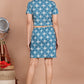 House of RP Women Indigo Cotton Graphic Print Co-Ords Sets - Swadesiicart