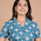 House of RP Women Indigo Cotton Graphic Print Co-Ords Sets - Swadesiicart