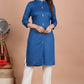 House of RP Women's Grey Rayon Solid Frontslit Kurta | Swadesiicart