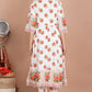 House of RP Women's Off-White Floral Cotton Kurta, Pant Set | Swadesiicart