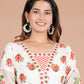 House of RP Women's Off-White Floral Cotton Kurta, Pant Set | Swadesiicart