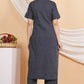 House of RP Women Black Rayon Striped Kurta & Palazzo Set | Swadesiicart